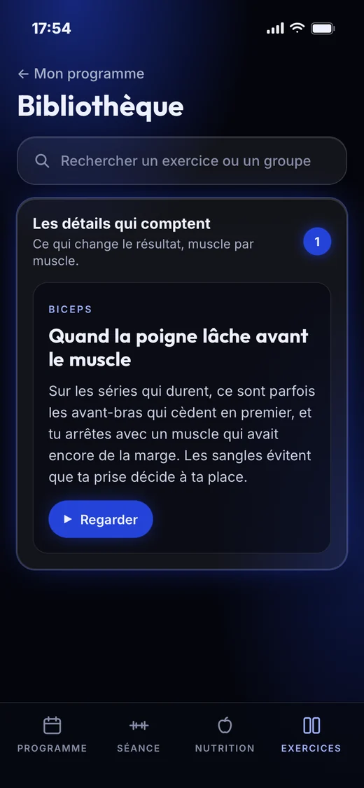 Les détails qui comptent, muscle par muscle